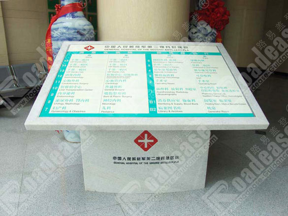 北京第二炮兵总医院斜面落地楼层分布牌5363标识标牌图片