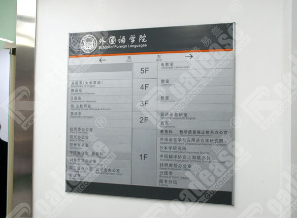 上海同济大学楼层索引牌8316标识标牌图片