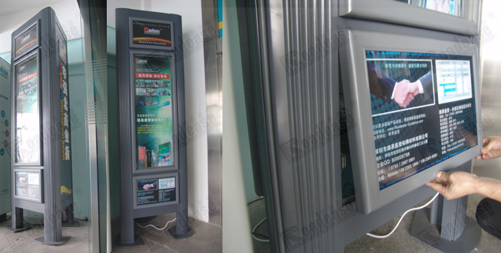 28系列户外立柱三面指示牌