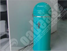 农业银行标识垃圾筒